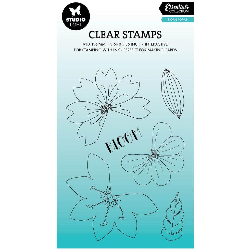 Studio Light Floral Pop-Up Clear Stamps Essentials sl-es-stamp634