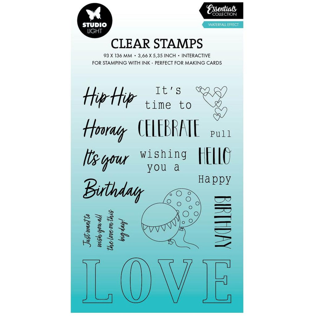 Studio Light Waterfall Effect Clear Stamps Essentials sl-es-stamp635