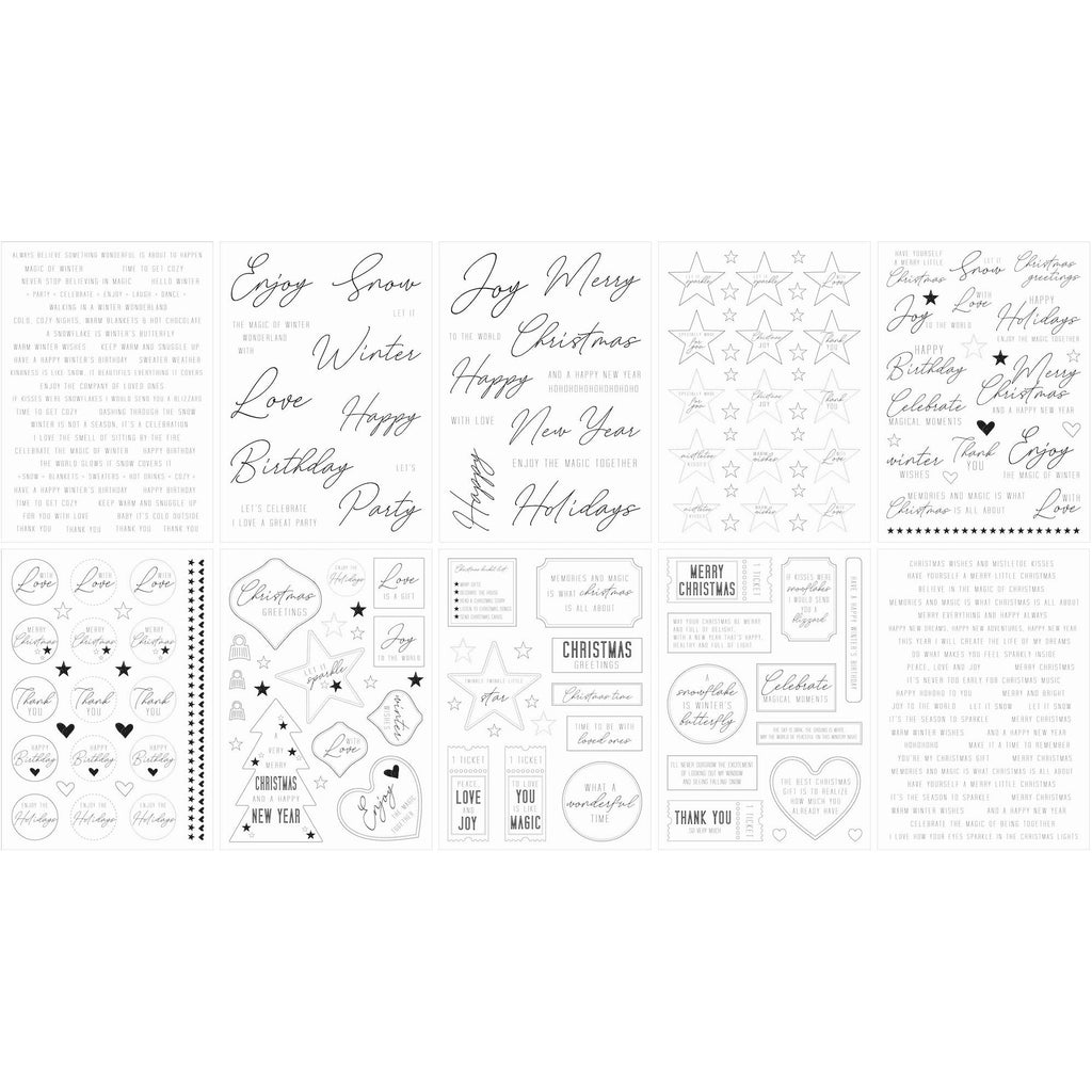 Studio Light Christmas & Everyday Sticker Block sl-es-stic12 page view white