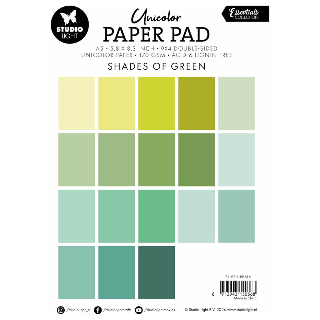 Studio Light Shades of Green Paper sl-es-upp156 package back