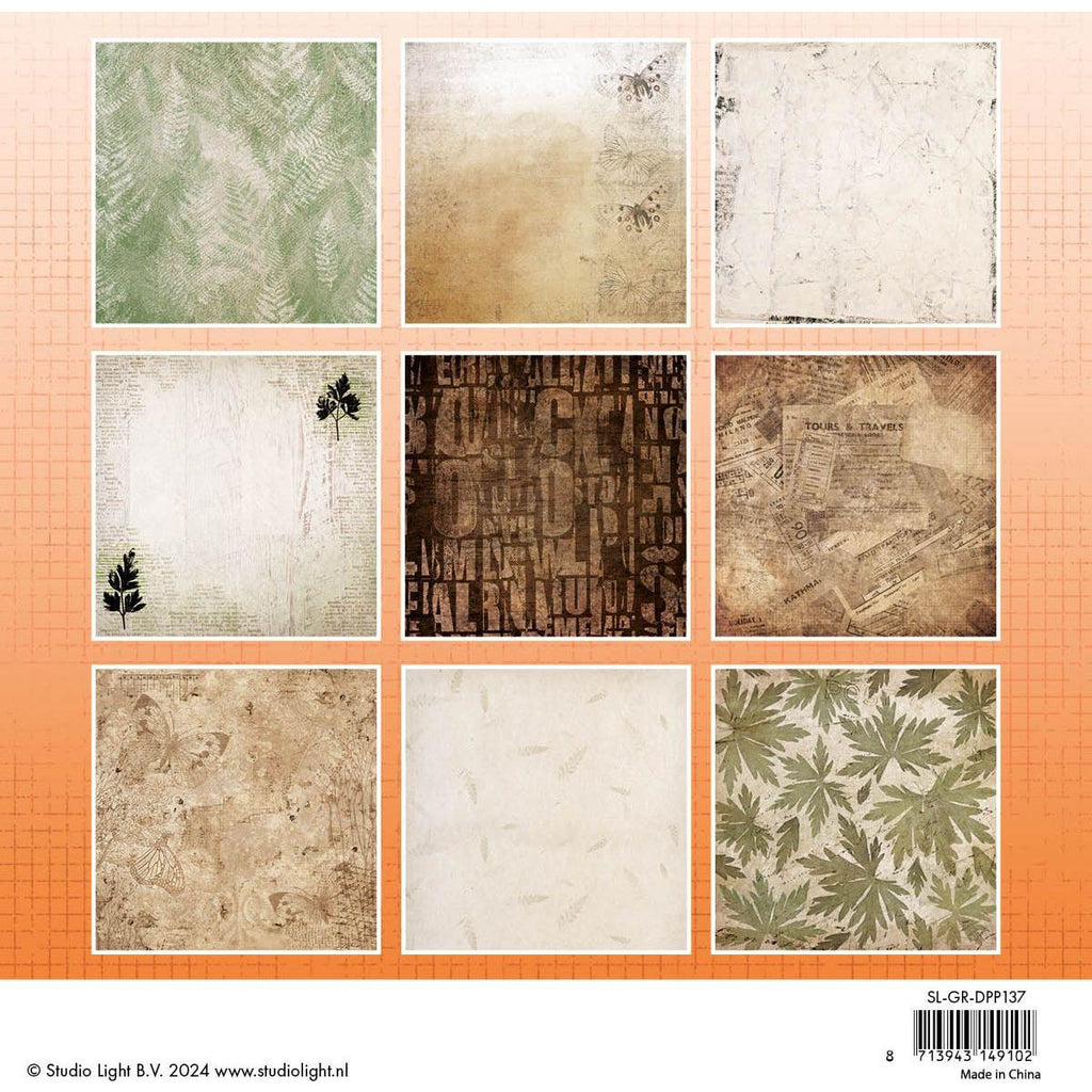 Studio Light Grunge Botanics Paper Pad Grunge Collection sl-gr-dpp137 package back