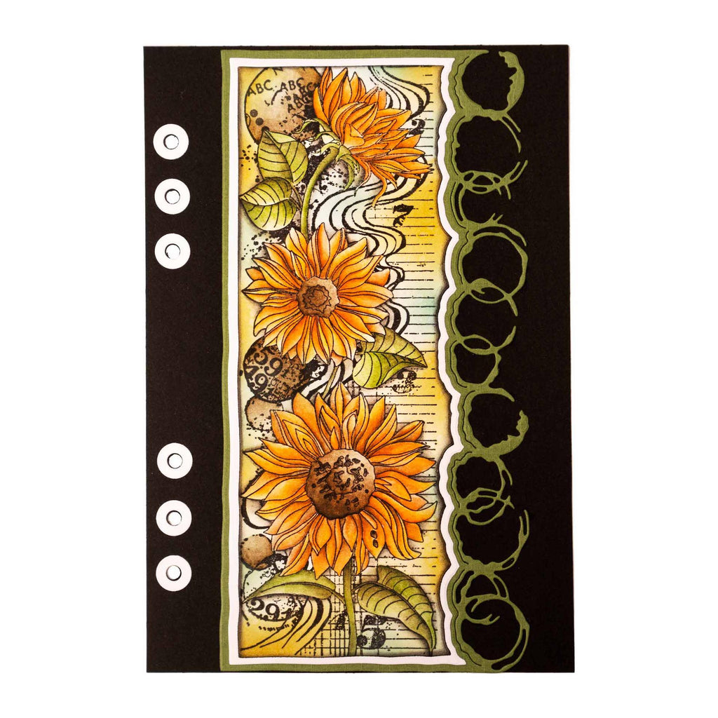 Studio Light Sunflower Clear Stamp sl-gr-stamp448 journal page