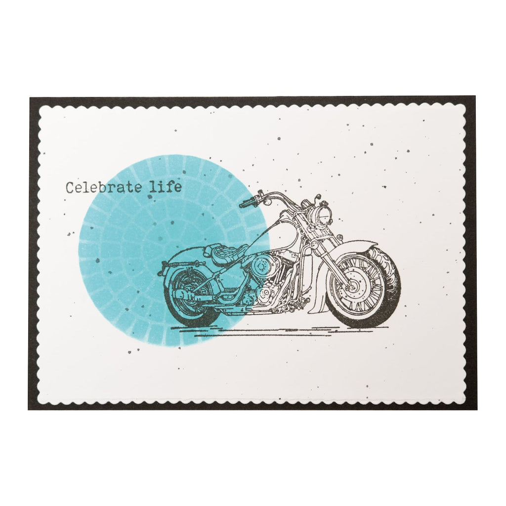 Studio Light Gearhead's Workshop Gears & Bikes Clear Stamps sl-gw-stamp673 celebrate life