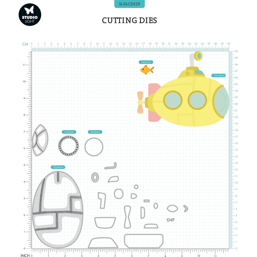 Studio Light Submarine Dies sl-ss-cd529 dimensions