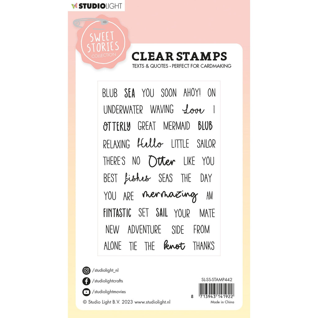 Studio Light Quotes Small Fintastic Clear Stamps sl-ss-stamp442 package back sample