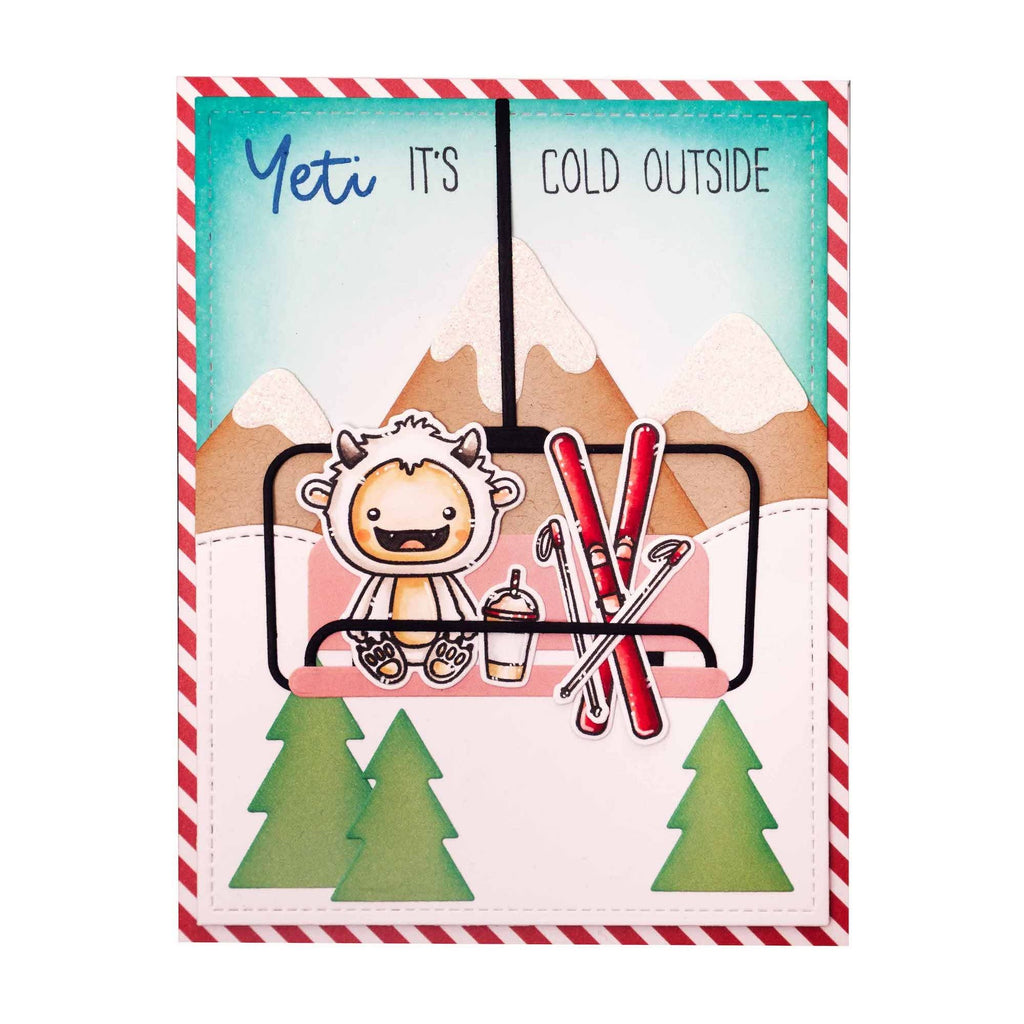 Studio Light Quotes Believe in Yours Elf Clear Stamps sl-ss-stamp498 yeti ski card