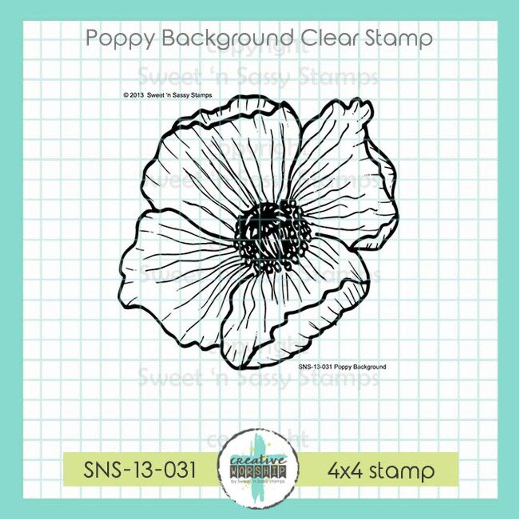 Sweet 'N Sassy Poppy Background Clear Stamp sns-13-031