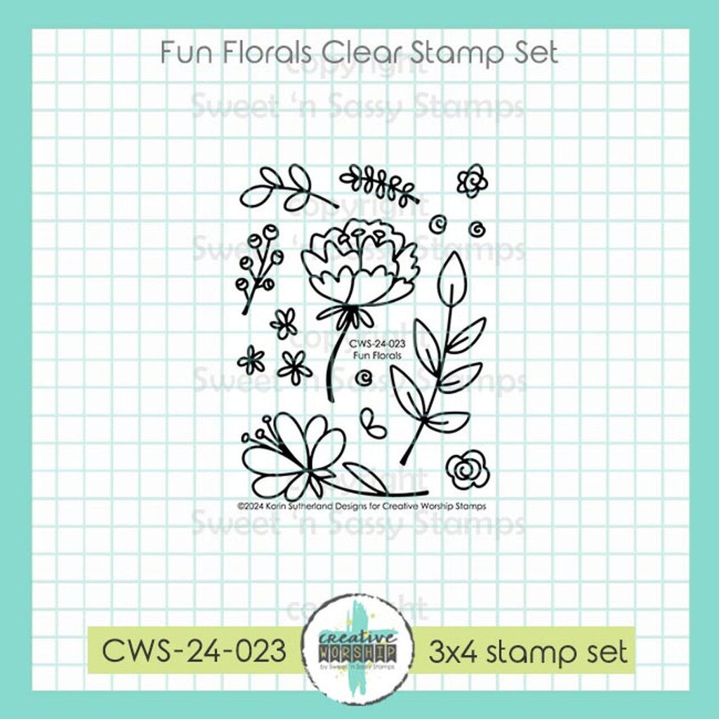 Creative Worship Fun Florals Clear Stamps cws-24-023