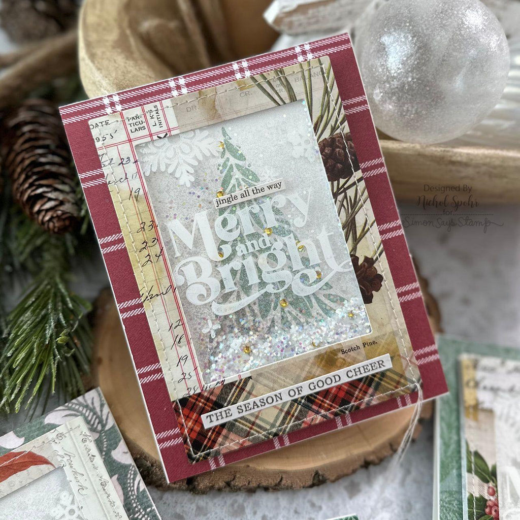 Tim Holtz Distress Frozen Fog Mica Stain Ranger Christmas Shaker Cards | color-code:ALT03