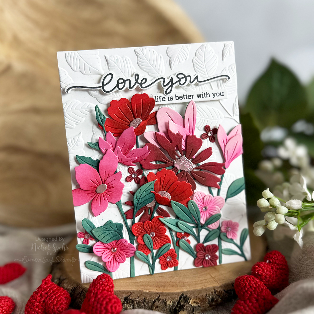 Simon Says Stamp Iceland Poppies Wafer Dies s938 Sunny Vibes Love Card | color-code:ALT05
