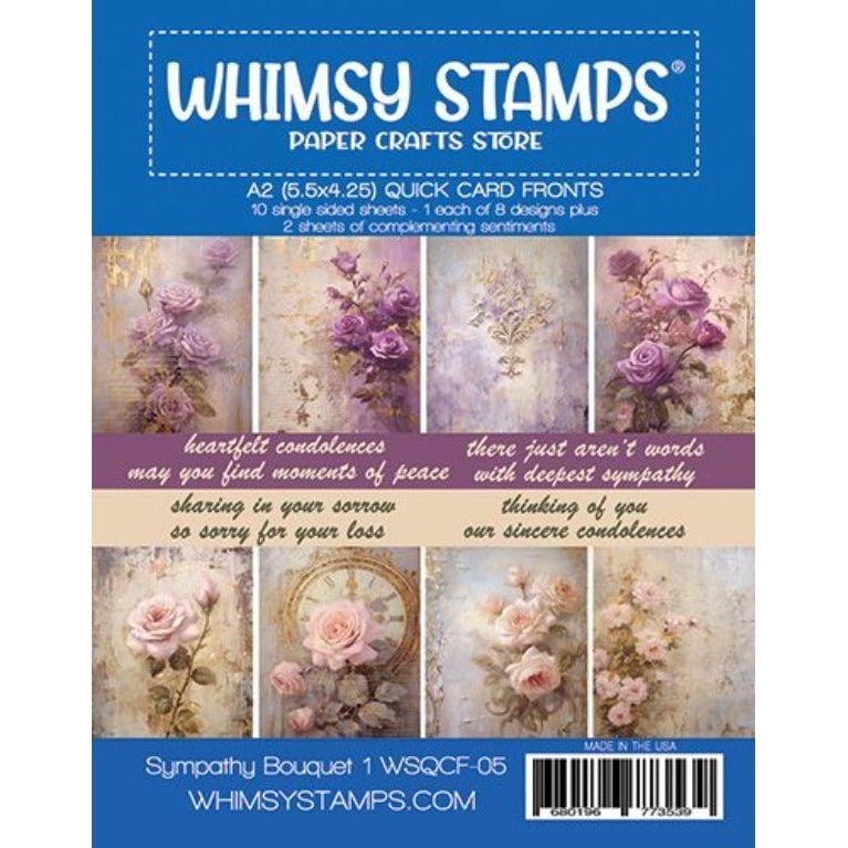 Whimsy Stamps Quick Card Fronts A2 Sympathy Bouquet 1 wsqcf-05