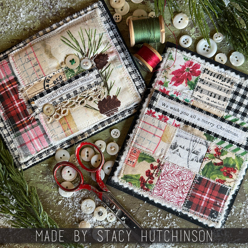 Tim Holtz Eclectic Elements Holidays Past Flannel Fabric By The Yard Pine Chart
