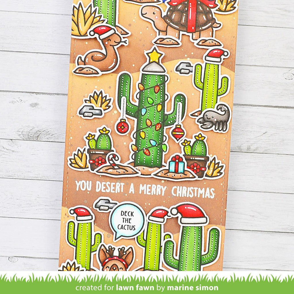 Lawn Fawn Christmas in the Desert STAMPtember Exclusive Stamp and Die Set