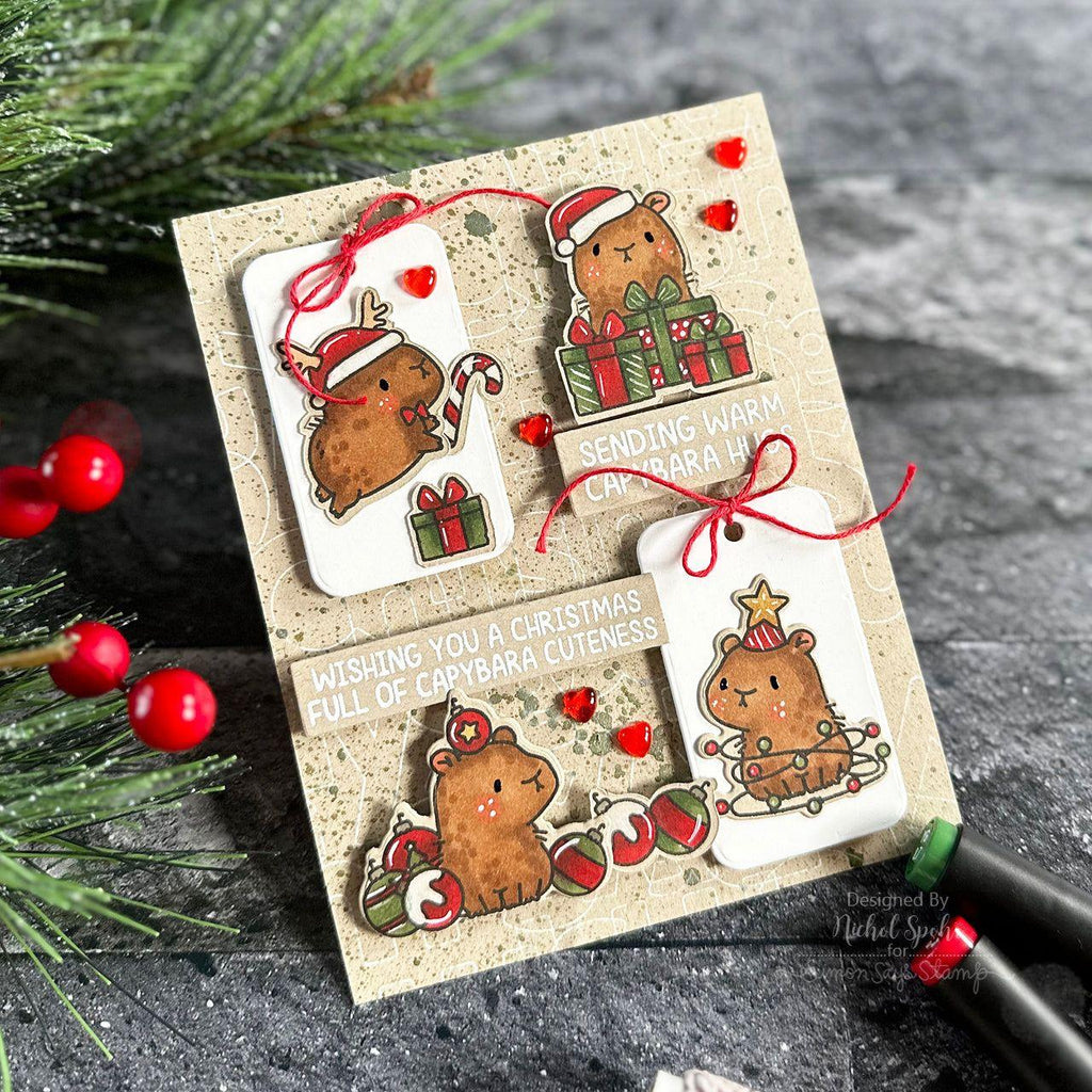 Mama Elephant Clear Stamps A Capybara Christmas presents