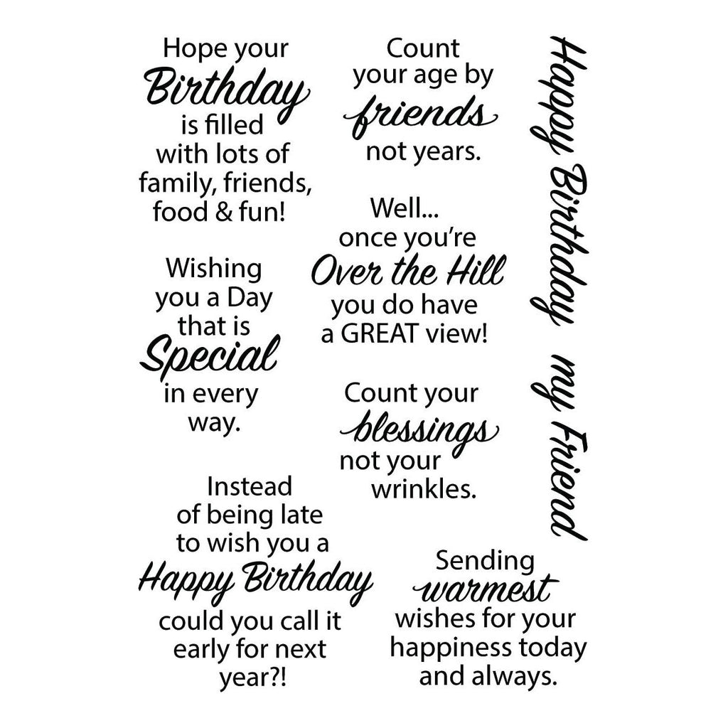 Stampendous Birthday Messages Clear Stamps stp-224