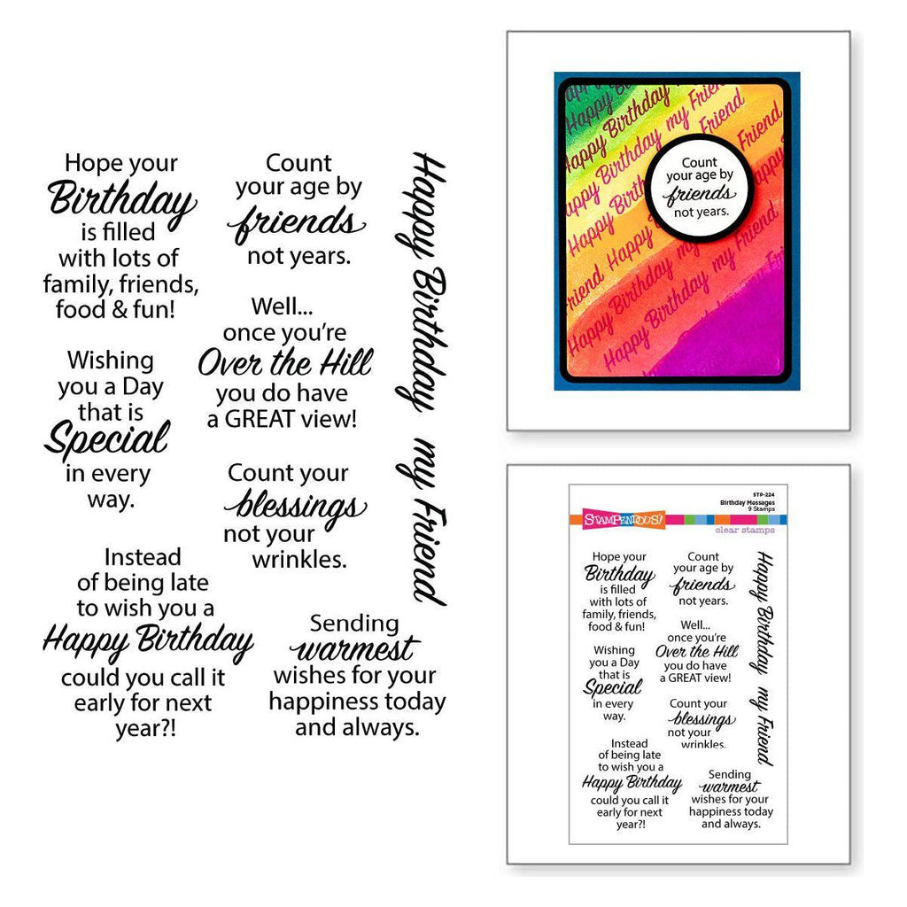 Stampendous Birthday Messages Clear Stamps stp-224 product image