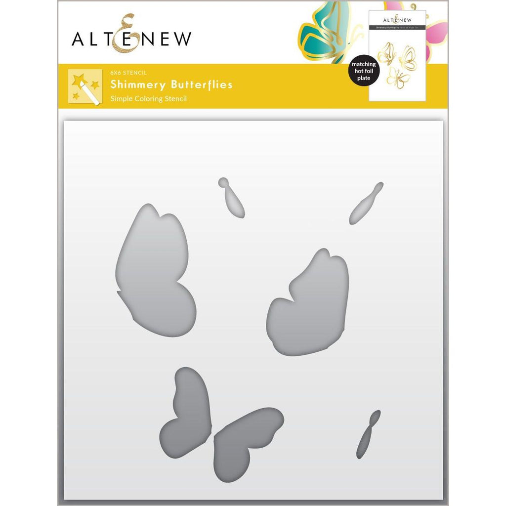 Altenew Shimmery Butterflies Simple Coloring Stencil ALT7970