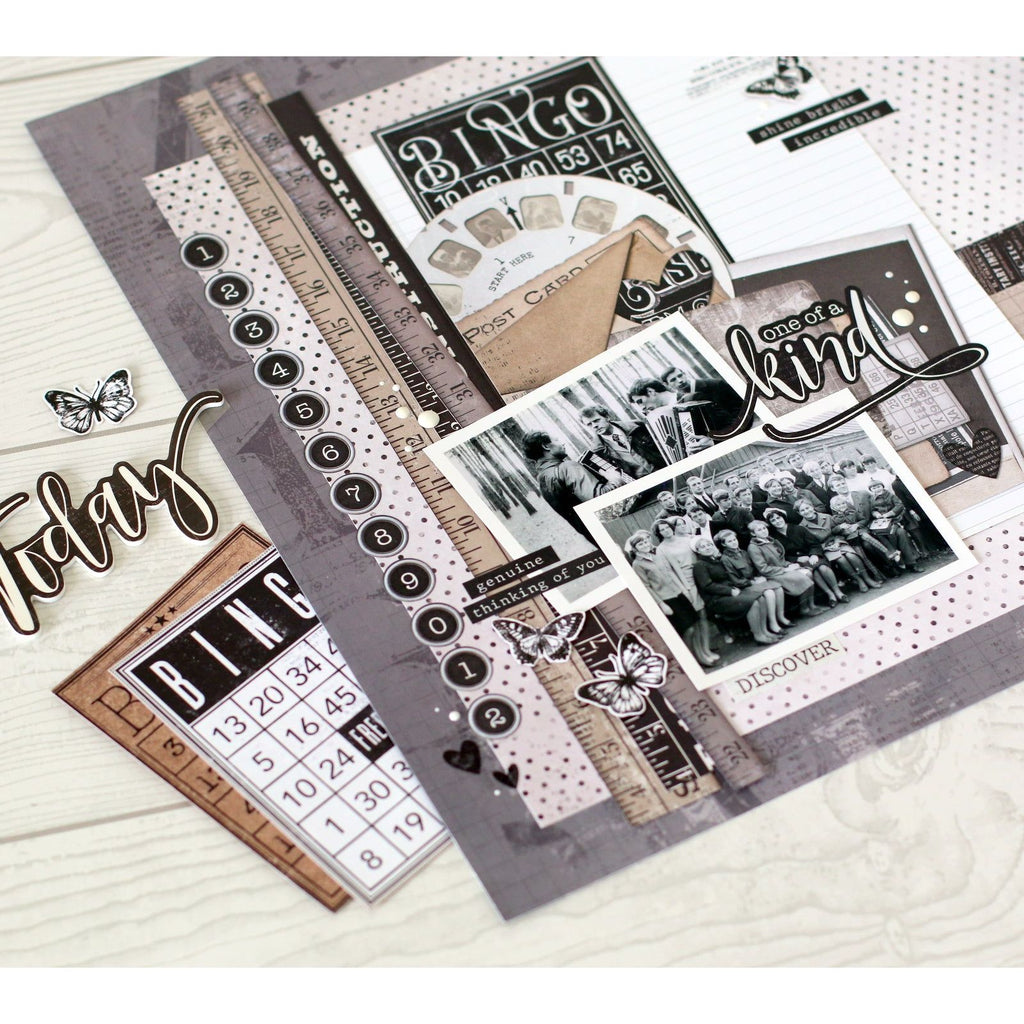 Simple Stories Vintage Essentials Captured Bits And Pieces 20417 Vintage Layout Project