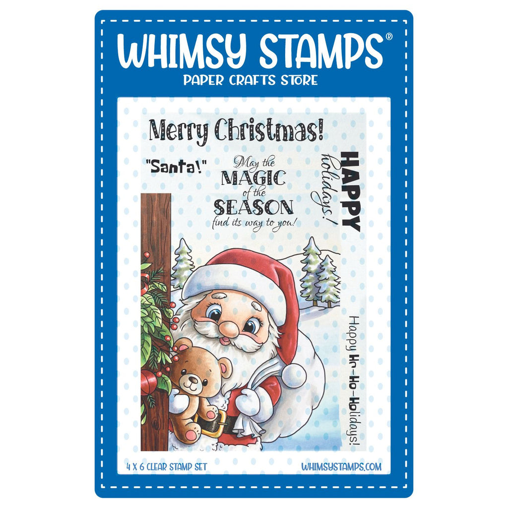 Whimsy Stamps Santa at the Door Clear Stamps c1244a