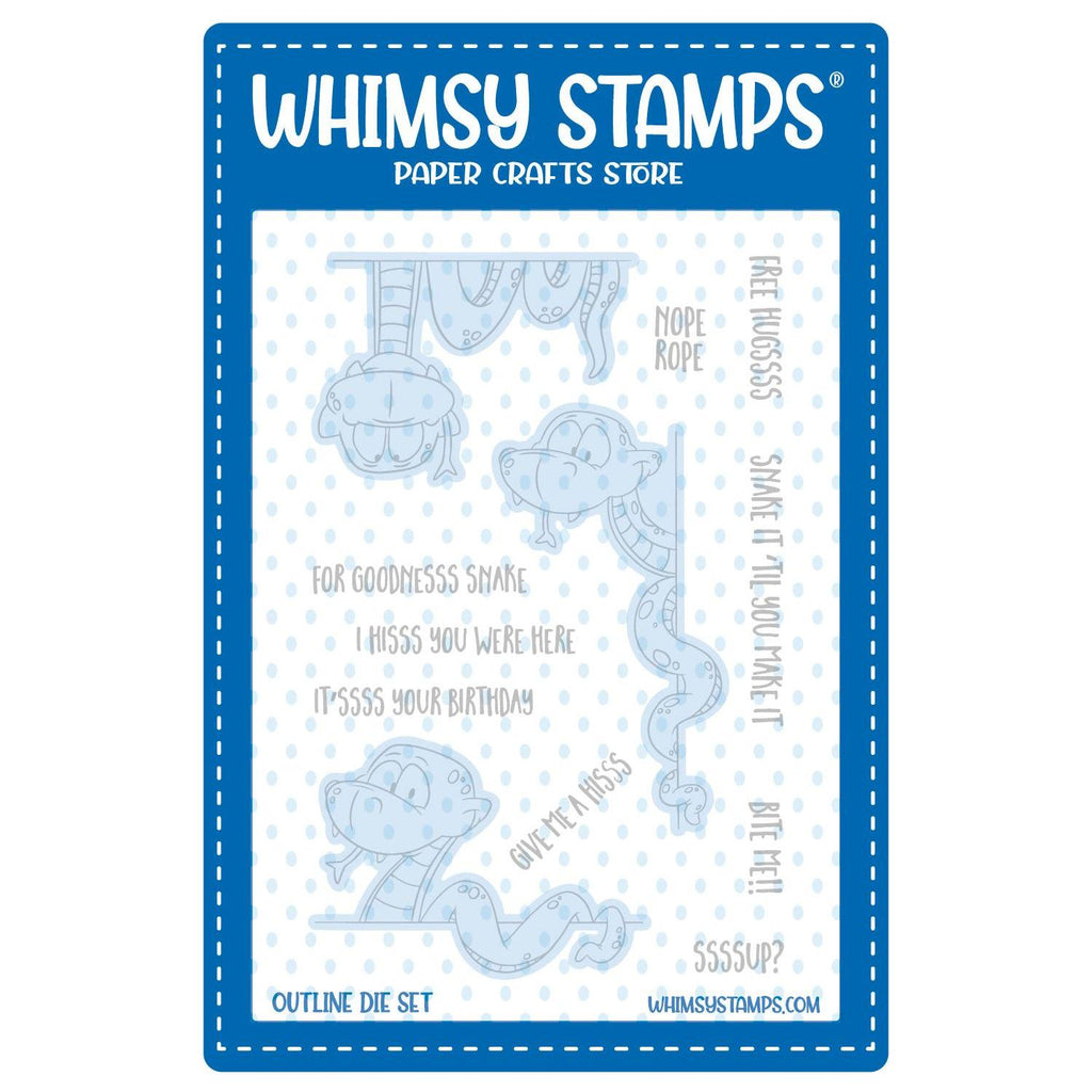 Whimsy Stamps Sassy Snakes Outline Dies wsd377a