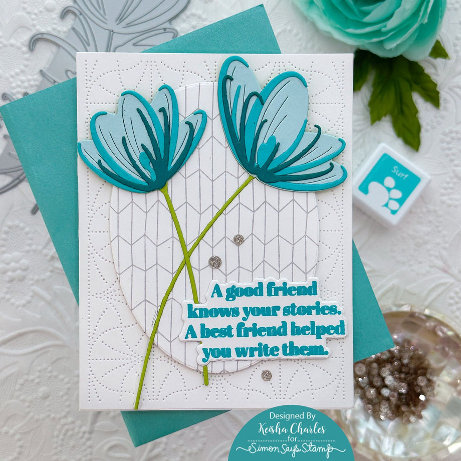 Best Friends Forever Stamp Die Cut Card 