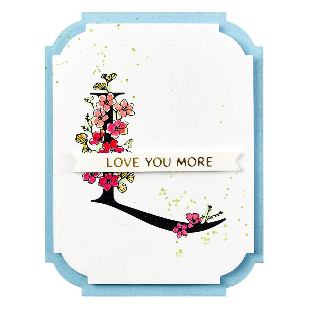 bp-135 Spellbinders Floral L and Sentiment Press Plates love you