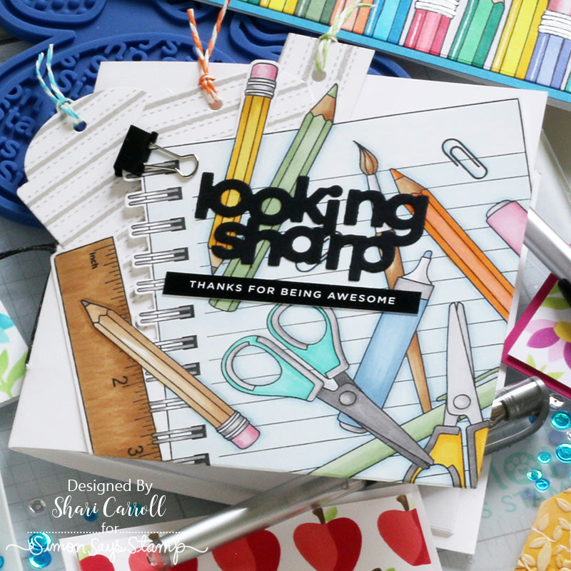 School Themed Specialty Brads for Paper Crafting Scrapbooks 