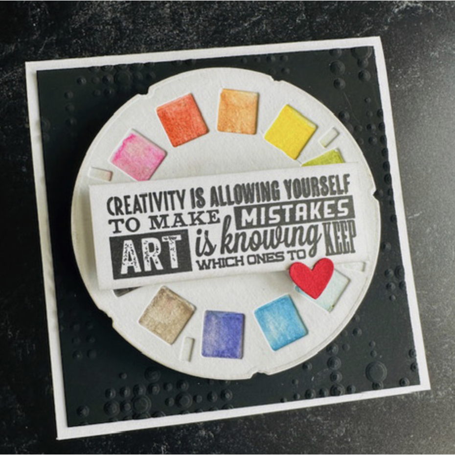 Tim Holtz Distress Watercolor Pencils Set 1 Ranger tdh76308 Color Wheel Card | color-code:ALT098