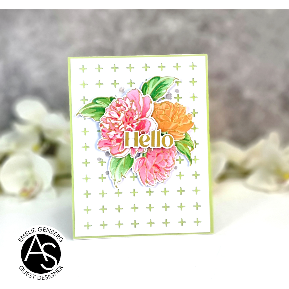 Alex Syberia Designs Tiny Crosses Cover Die asdd66 Floral Hello