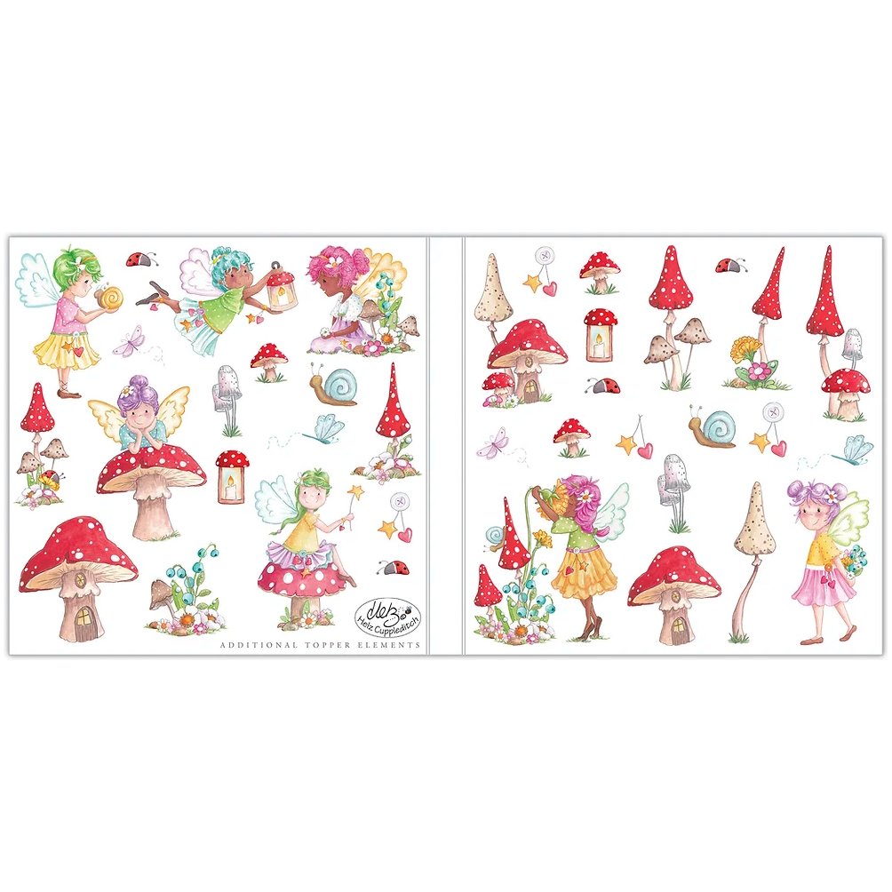 Craft Consortium Fairy Wishes 6 x 6 Paper Pad CCPPAD042B inside flaps