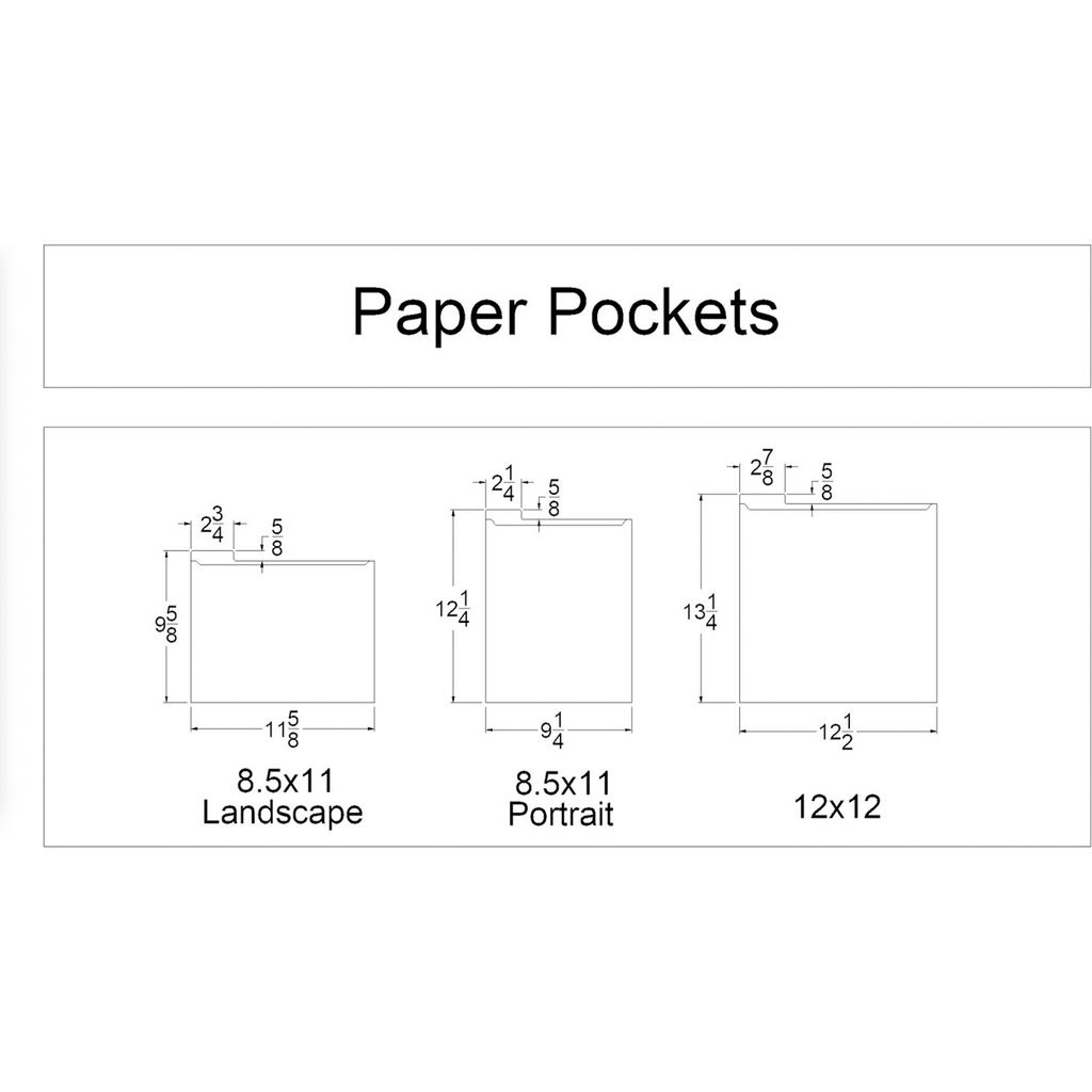 Stamp N Storage 12x12 PAPER STORAGE POCKETS 41209 dimensions