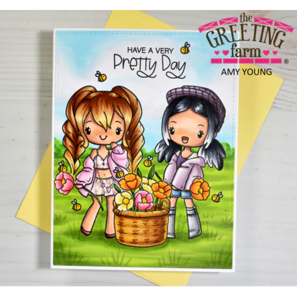 The Greeting Farm Miss Anya Pretty Day Clear Stamps tgf661 Pretty Day | color-code:ALT01