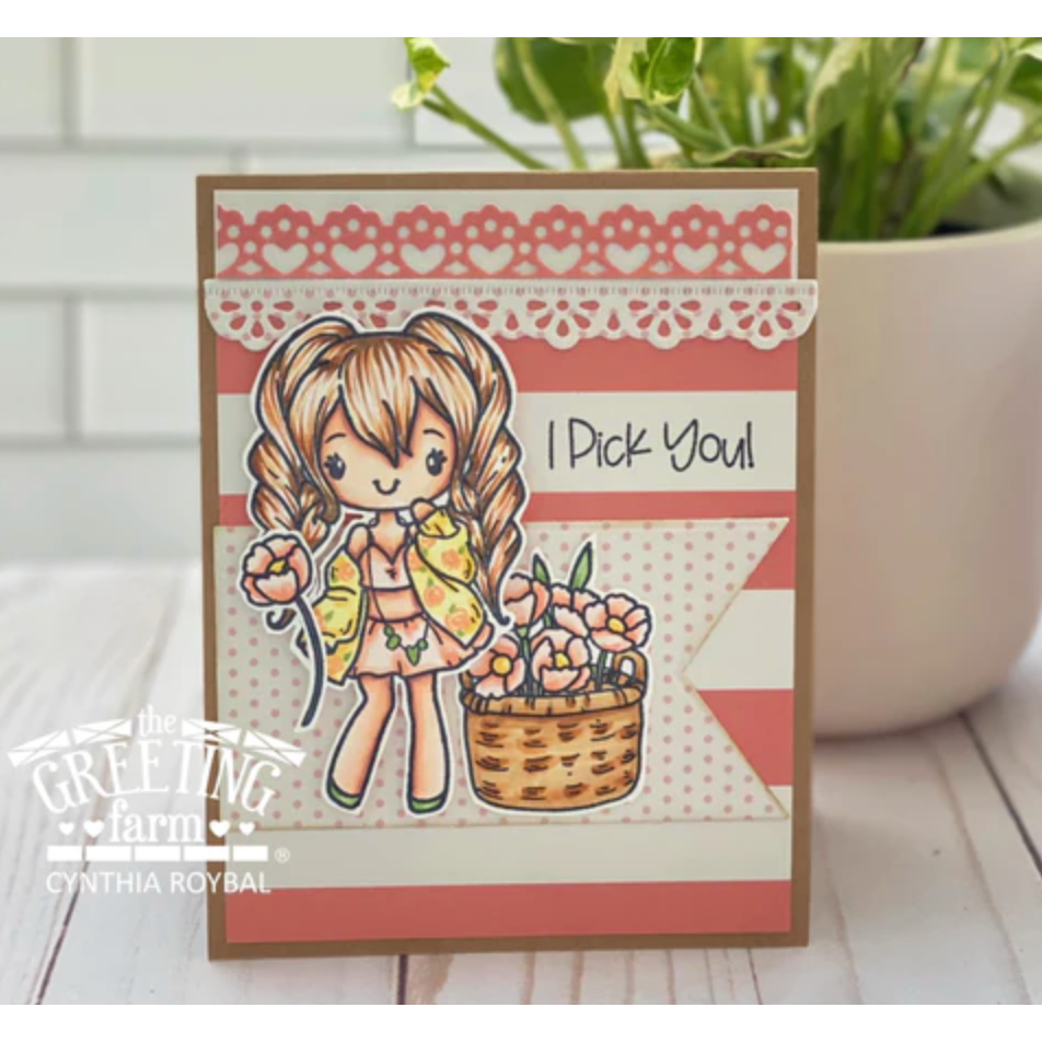 The Greeting Farm Miss Anya Pretty Day Clear Stamps tgf661 Pick You | color-code:ALT02