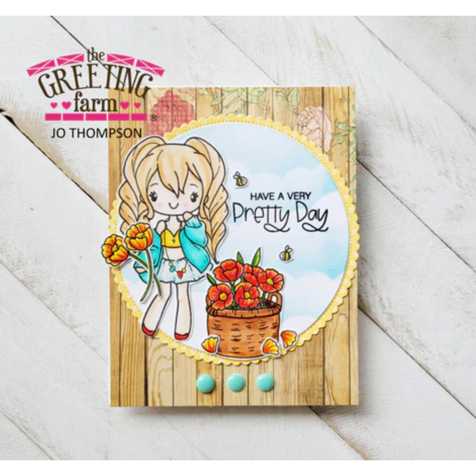 The Greeting Farm Miss Anya Pretty Day Clear Stamps tgf661 Pretty Flowers | color-code:ALT03