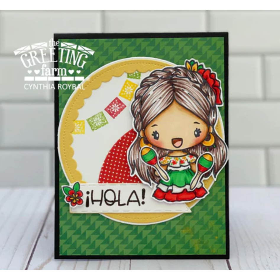 The Greeting Farm Anya in Mexico Clear Stamps tgf663 Hola | color-code:ALT02