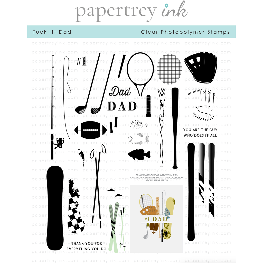 Papertrey Ink Tuck It Dad Clear Stamps 1497