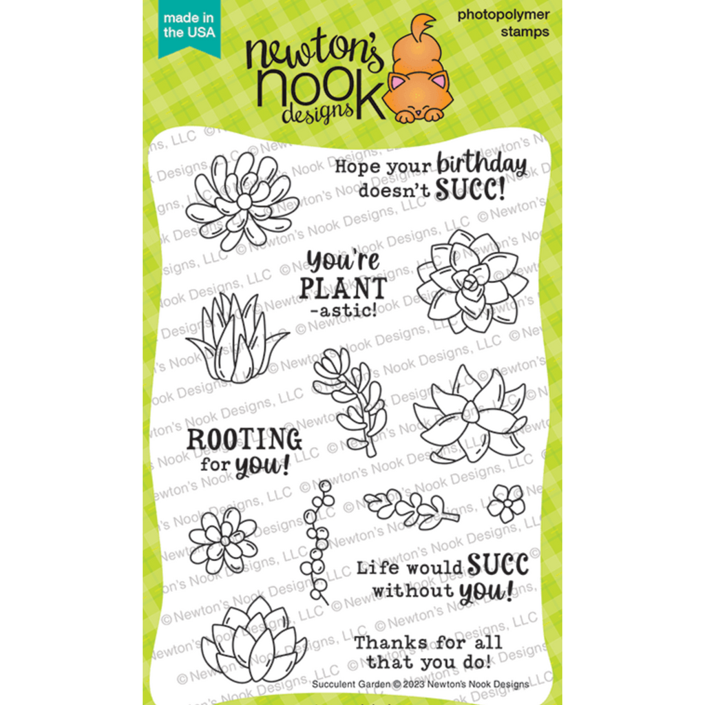 Newton's Nook Succulent Garden Clear Stamps NN2305S02