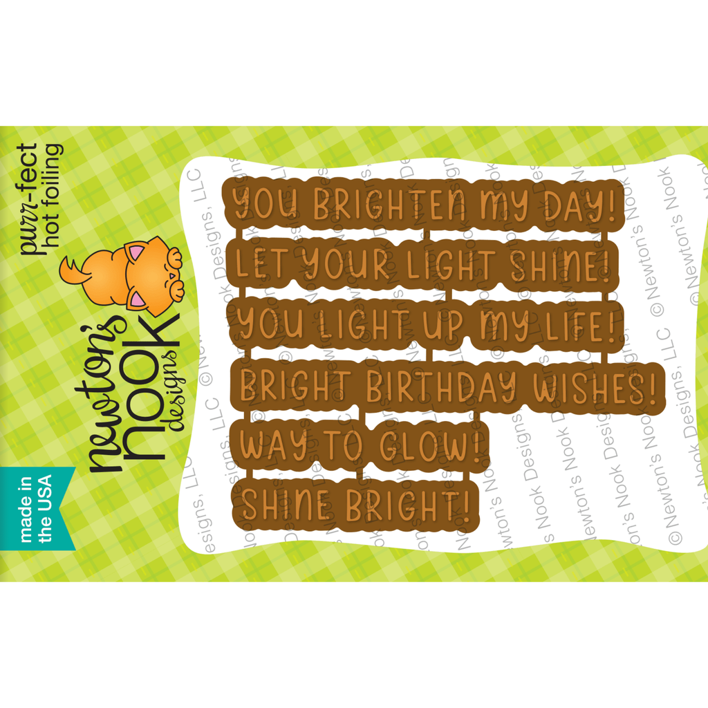 Newton's Nook Bright Sentiments Hot Foil Plate NN2305HF3