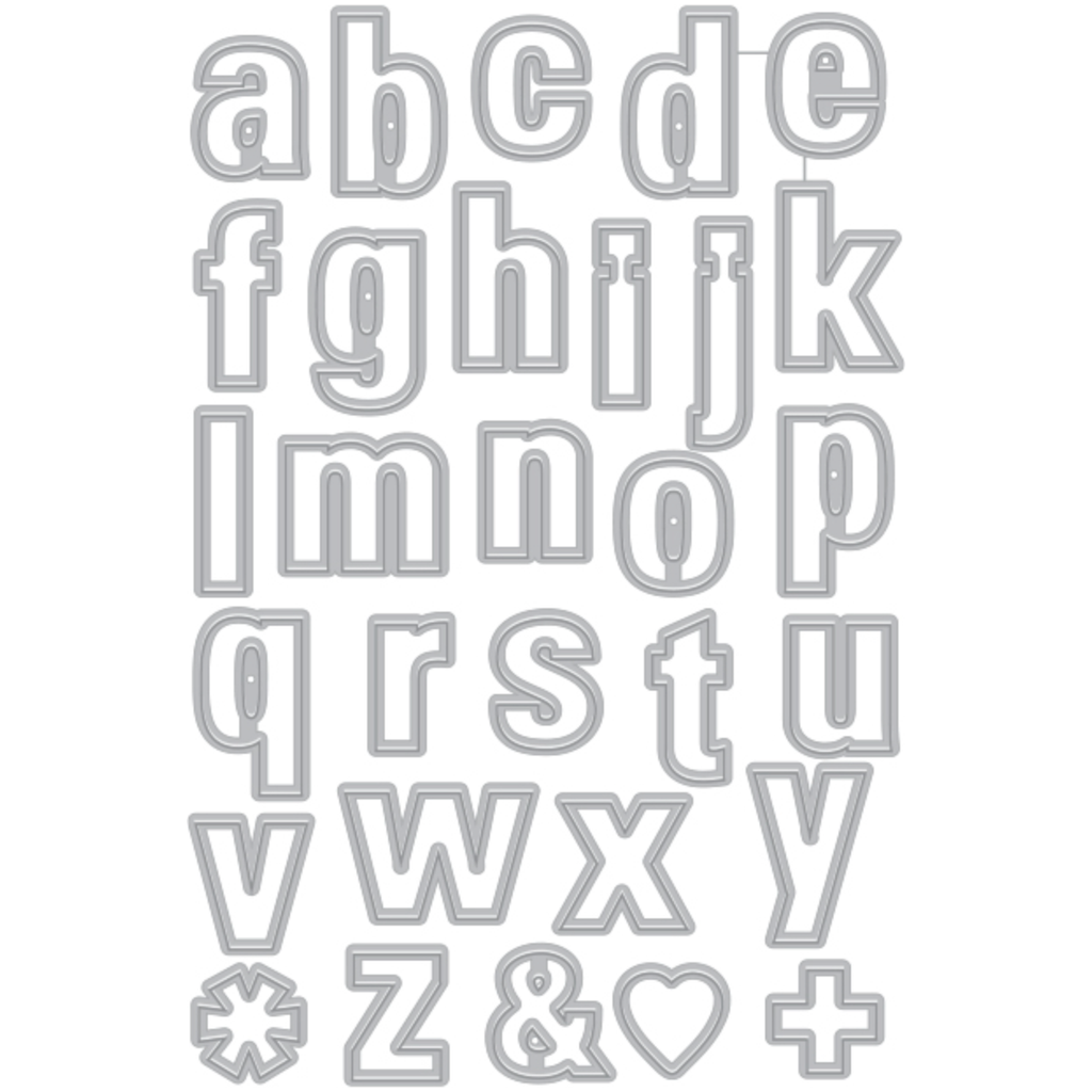 Hero Arts Fancy Dies Luggage Lowercase Alphabet DF129