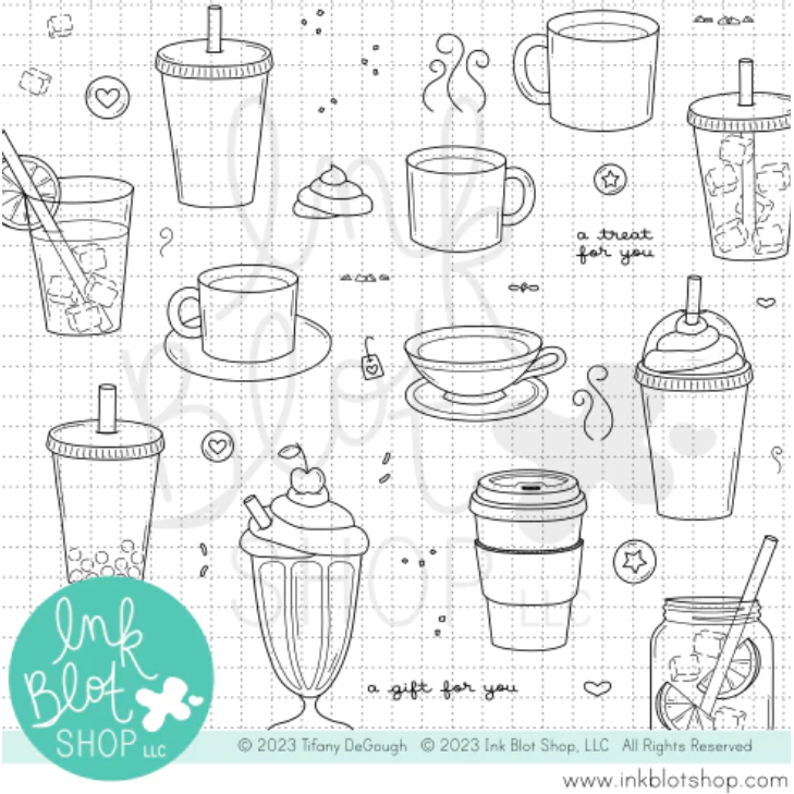 Ink Blot Shop Clear Stamp Set Hot And Cold Drinks inbl149