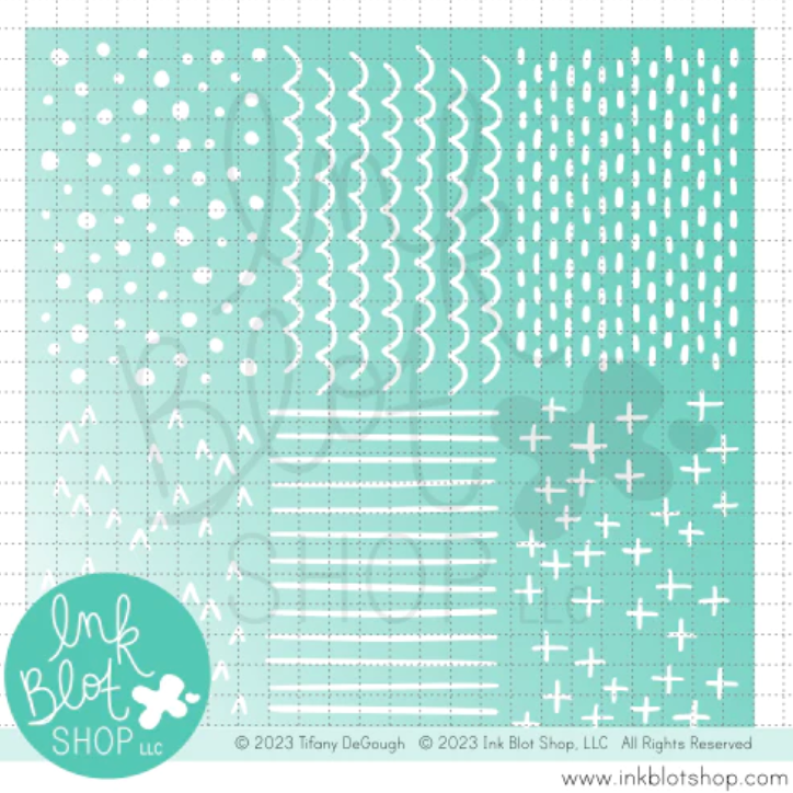 Ink Blot Shop Stencil Pattern Play ibst018