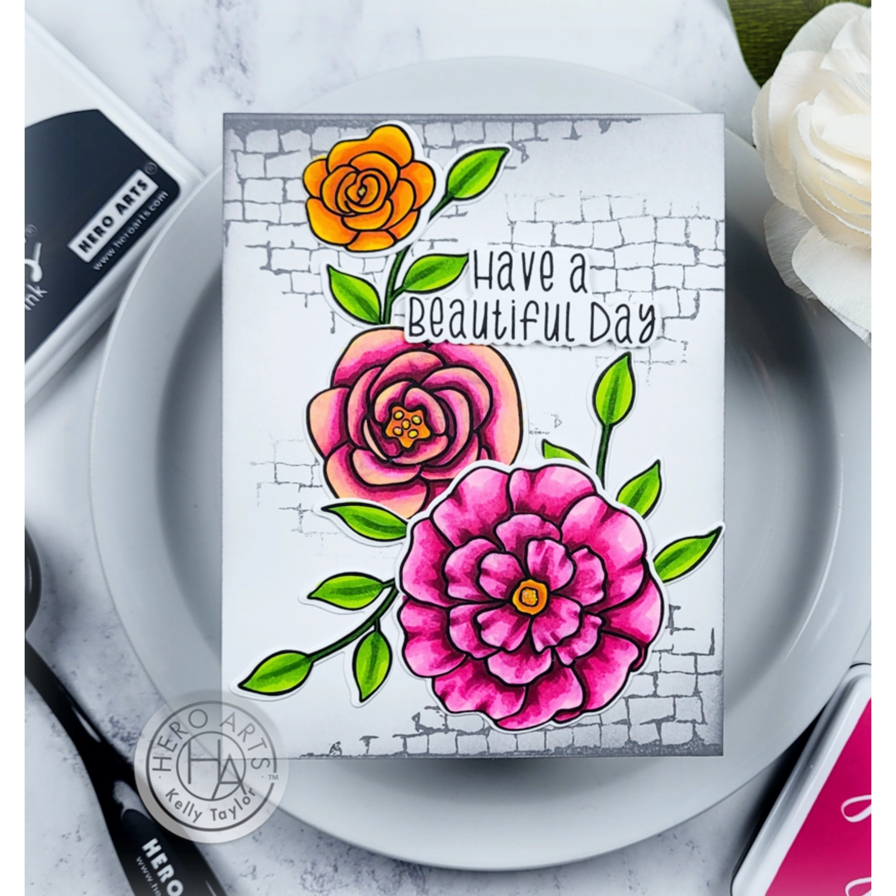 Hero Arts - Clear Photopolymer Stamps - Floral Journaling