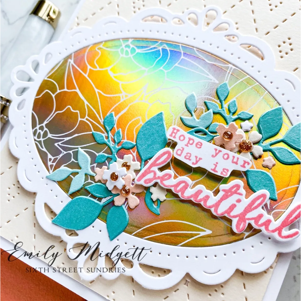 PinkFresh Studio Butterfly Garden Clear Stamp Set 153922 Beautiful Day Card | color-code:ALT02