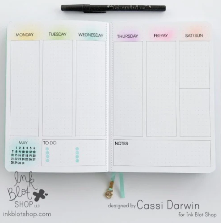Clear Planner Stamps - Days of the Week and Icons – Mint Maker
