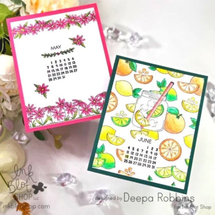 Monthly Perpetual Calendar Clear Stamp Set, Bullet Journal Planner