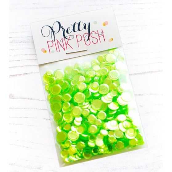 Pretty Pink Posh Lime Shimmer Confetti