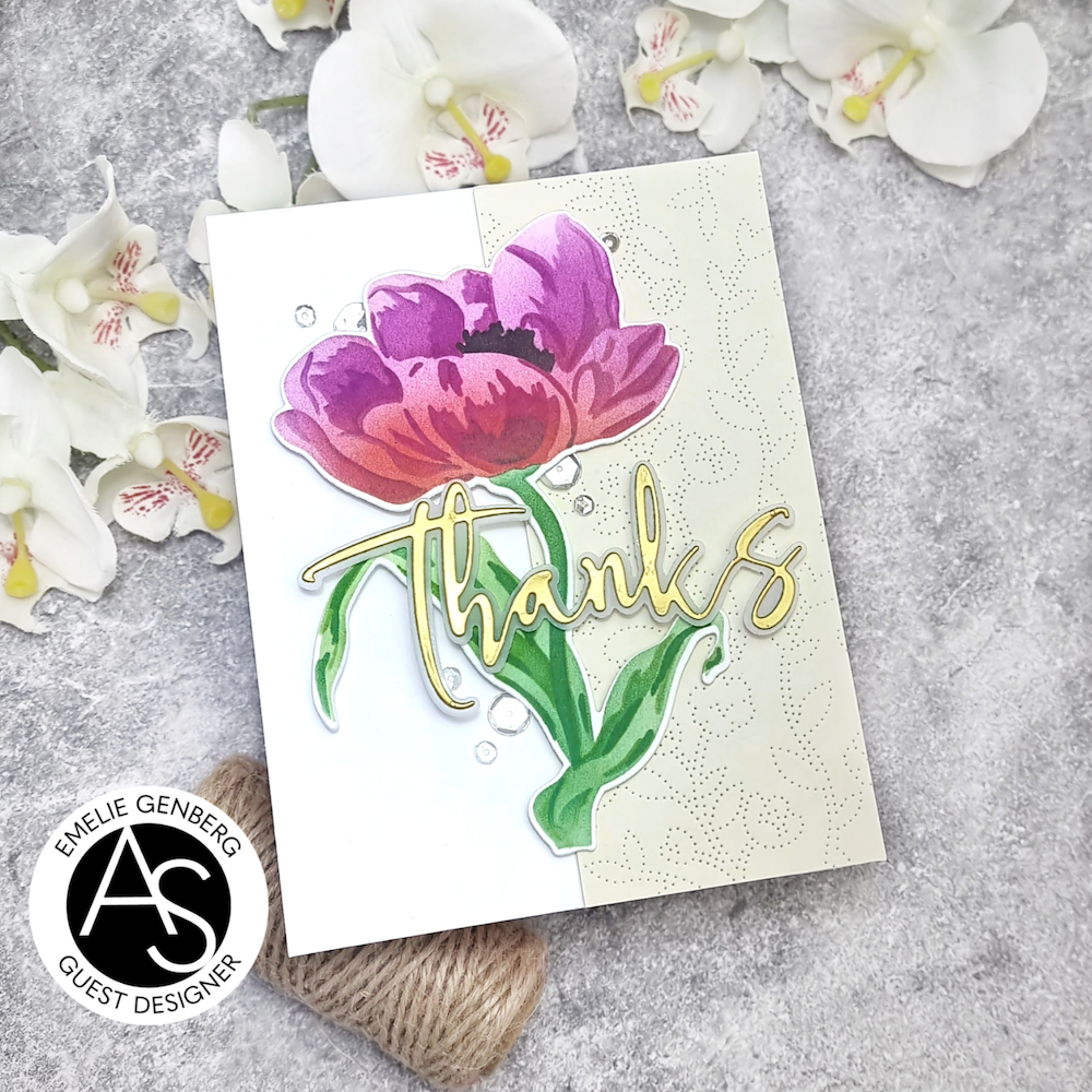 Alex Syberia Designs Tulips Treasure Stamp Set asdsta84 Thanks