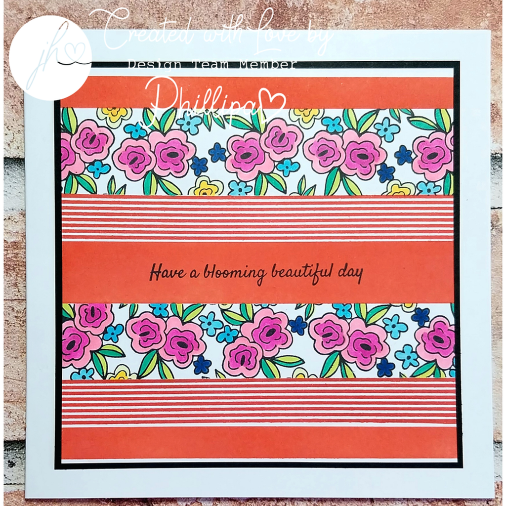 Julie Hickey Designs Stylish Stripes Stencil and Mask Set DS-PL-1050 Beautiful Day