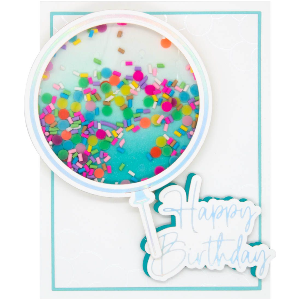 GLP-396 Spellbinders Giant Party Balloon Glimmer Hot Foil Plate and Die Set Birthday