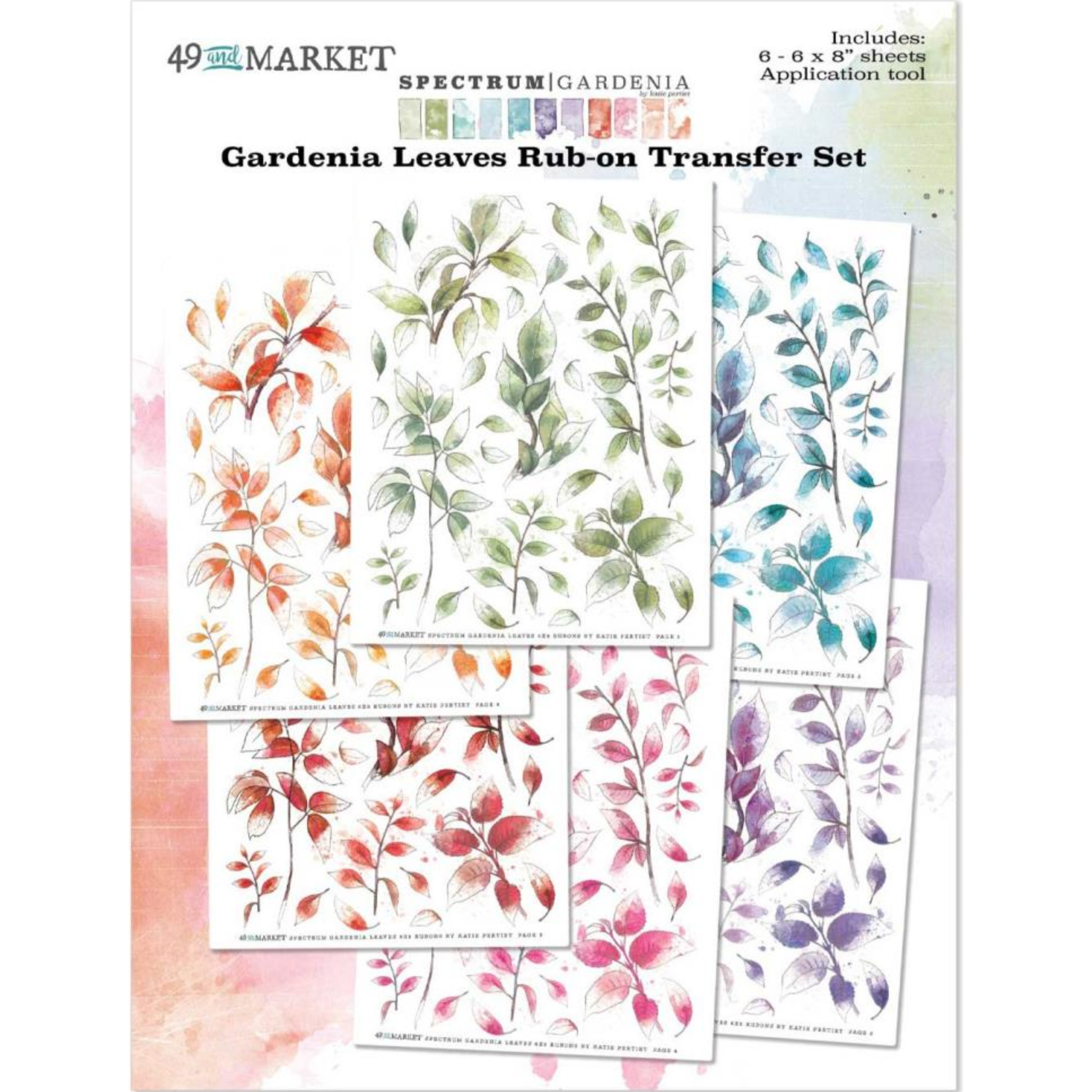 49 and Market Spectrum Gardenia 12x12 Collection Pack: Painted Foundations (SG23534)